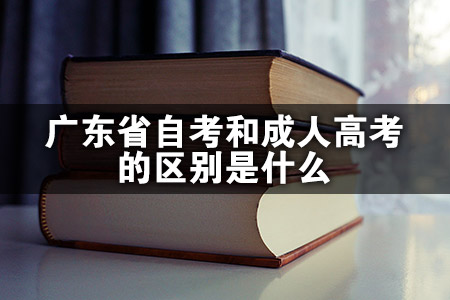 广东省自考和成人高考的区别是什么