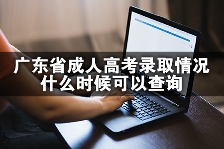 广东省成人高考录取情况什么时候可以查询