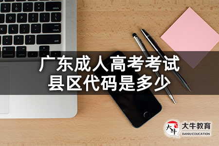 广东成人高考考试县区代码是多少