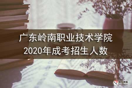 广东岭南职业技术学院2020年成考招生人数
