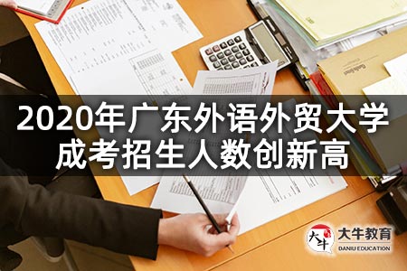 2020年广东外语外贸大学成考招生人数创新高