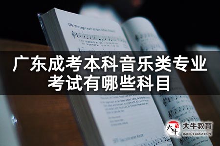 广东成考本科音乐类专业考试有哪些科目