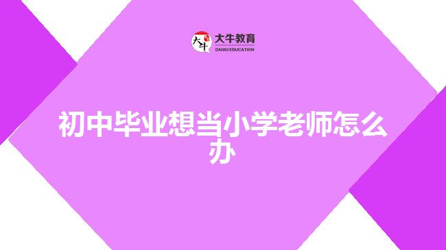 初中毕业想当小学老师怎么办