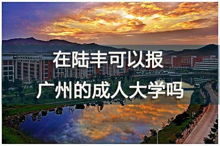 在陆丰可以报广州的成人大学吗