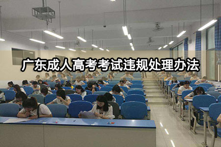 广东成人高考考试违规处理办法