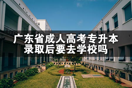 广东省成人高考专升本录取后要去学校吗