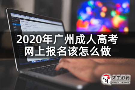 2020年广州成人高考网上报名该怎么做