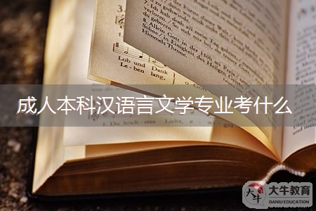 成人本科汉语言文学专业考什么