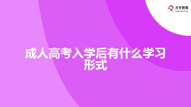 成人高考入学后有什么学习形式