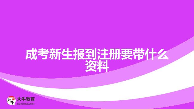 成考新生报到注册要带什么资料