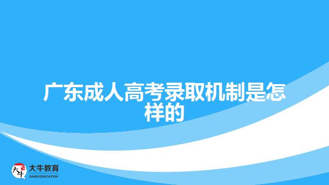 广东成人高考录取机制是怎样的