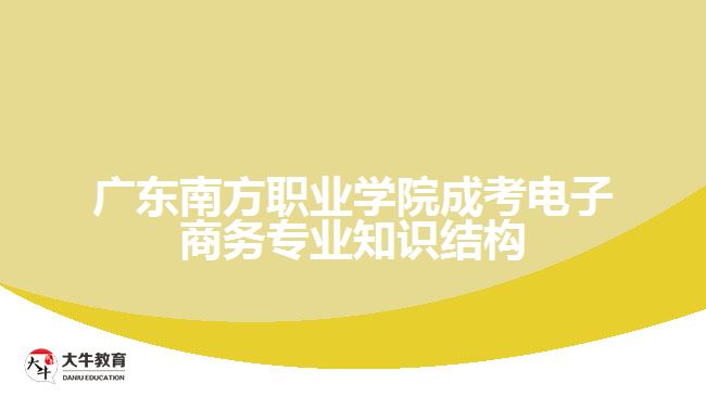 广东南方职业学院成考电子商务专业知识结构