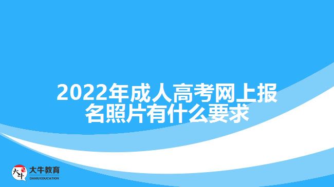 2022年成人高考网上报名照片有什么要求