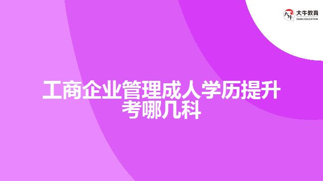 工商企业管理成人学历提升考哪几科