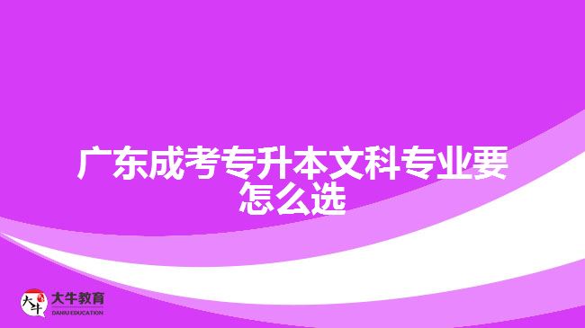 广东成考专升本文科专业要怎么选