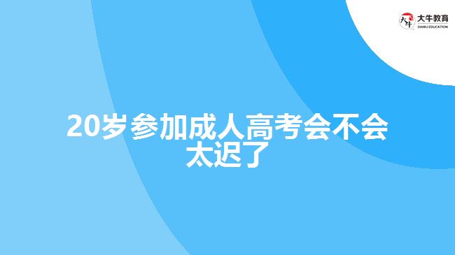 20岁参加成人高考会不会太迟了