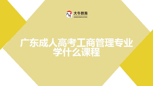 广东成人高考工商管理专业学什么课程