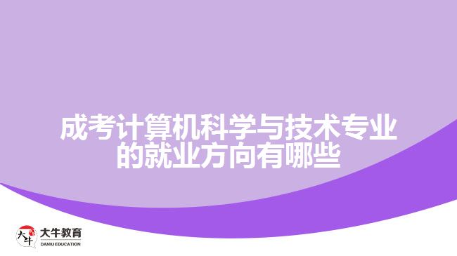 成考计算机科学与技术专业的就业方向有哪些