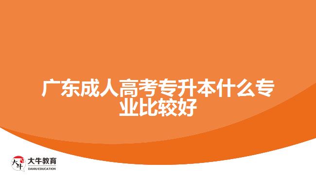 广东成人高考专升本什么专业比较好