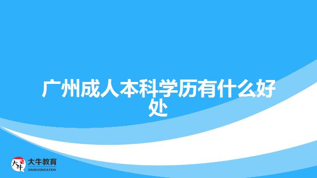 广州成人本科学历有什么好处