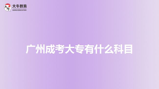 广州成考大专有什么科目