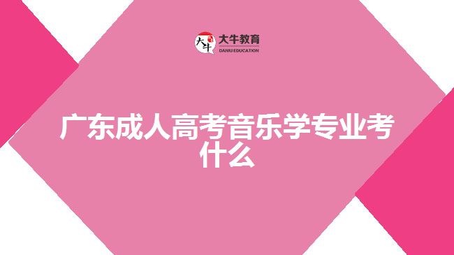 广东成人高考音乐学专业考什么