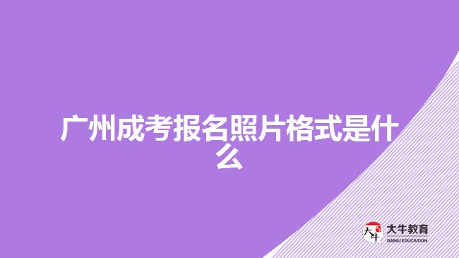 广州成考报名照片格式是什么