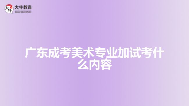 广东成考美术专业加试考什么内容