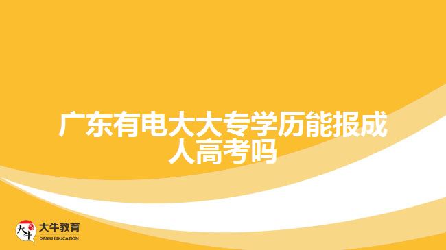 广东有电大大专学历能报成人高考吗