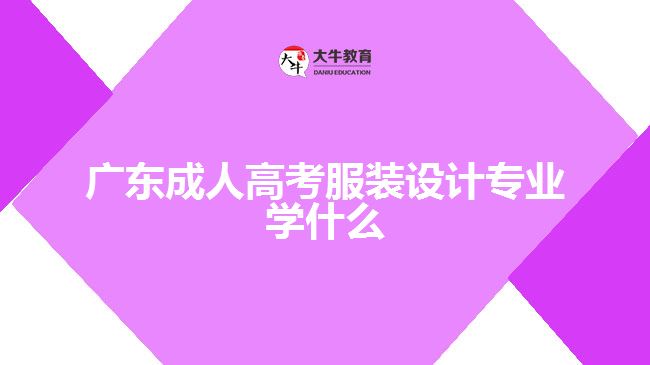 广东成人高考服装设计专业学什么