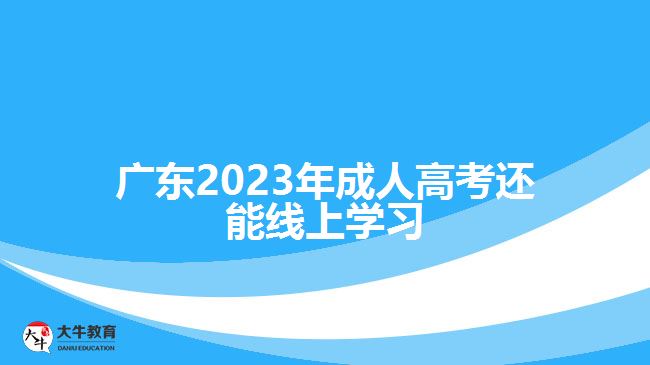 广东2023年成人高考还能线上学习