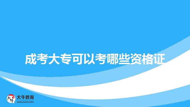 成考大专可以考哪些资格证