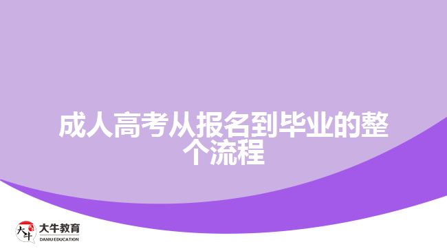 成人高考从报名到毕业的整个流程