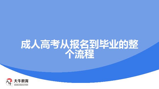 成人高考从报名到毕业的整个流程