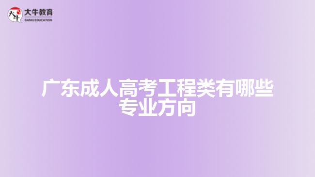 广东成人高考工程类有哪些专业方向