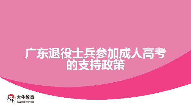 广东退役士兵参加成人高考的支持政策