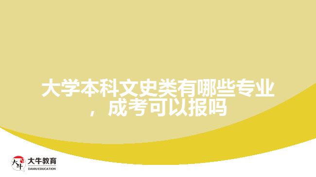 大学本科文史类有哪些专业，成考可以报吗