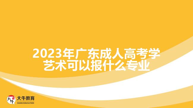 2023年广东成人高考学艺术可以报什么专业