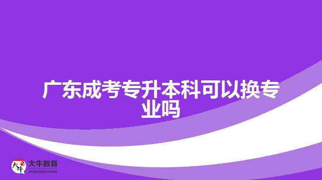 广东成考专升本科可以换专业吗