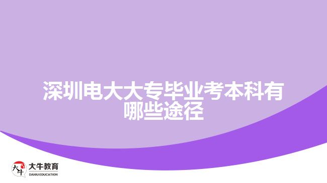 深圳电大大专毕业考本科有哪些途径