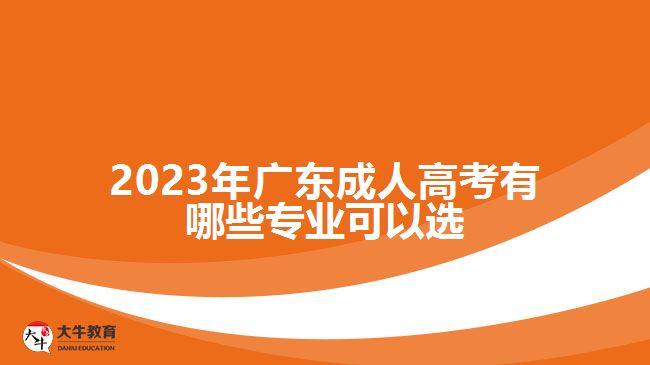 2023年广东成人高考有哪些专业可以选