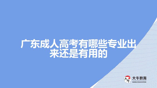 广东成人高考有哪些专业出来还是有用的