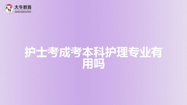 护士考成考本科护理专业有用吗