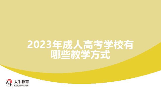 2023年成人高考学校有哪些教学方式