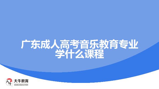 广东成人高考音乐教育专业学什么课程