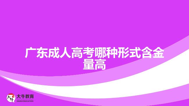 广东成人高考哪种形式含金量高