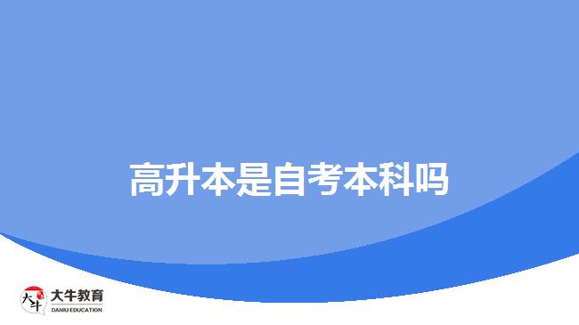 高升本是自考本科吗