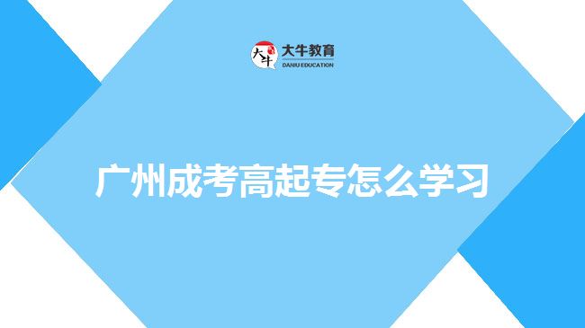 广州成考高起专怎么学习