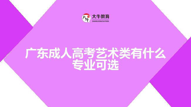 广东成人高考艺术类有什么专业可选