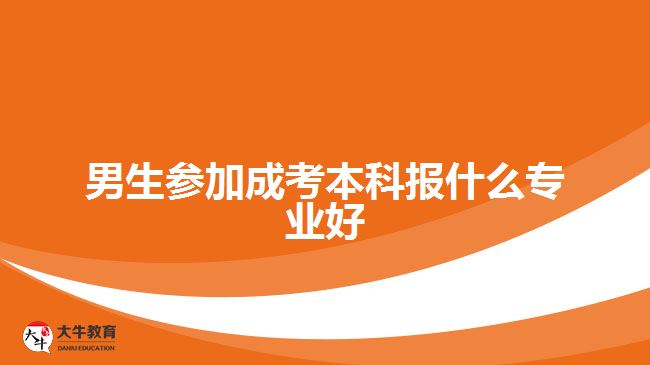 男生参加成考本科报什么专业好